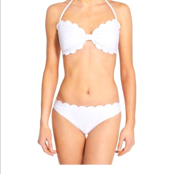 bp Other - BP White Scallop Bandeau Bikini, M